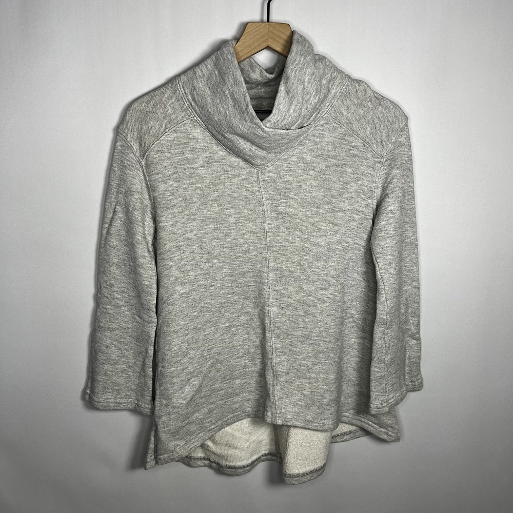 Southcott Sweater Women Size 0 Gray Criss Cross Cowl Neck 3/4 Sleeve Pullover